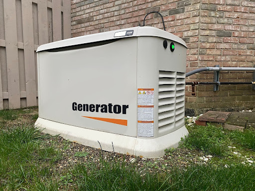 Whole-home standby generator outside of St. Charles County home.